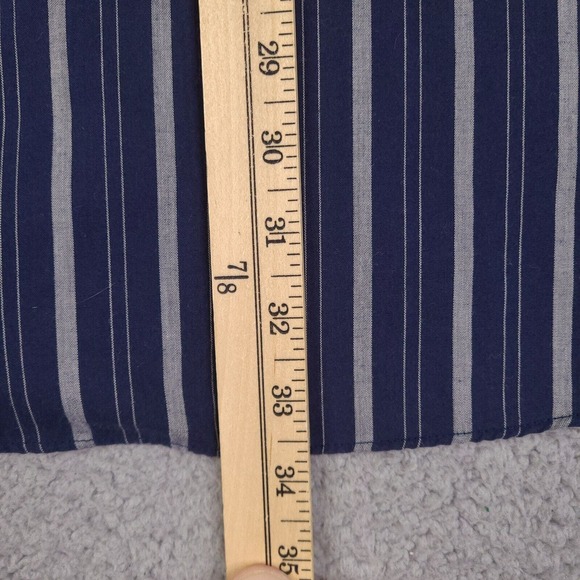 Plains Western Wear Shirt Men's‎ 3X BIG MAN Blue Pearl Snap Striped Lightweight - Picture 14 of 14